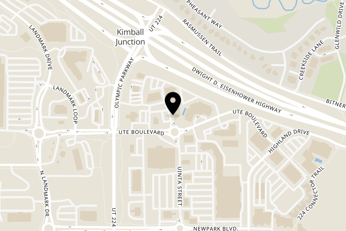 Map showing the location of Shoyu on 1612 W Ute Blvd #116 in Park City